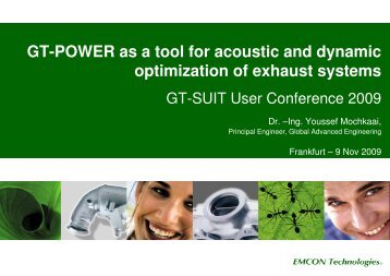 GT-POWER as a tool for acoustic and dynamic optimization of ...