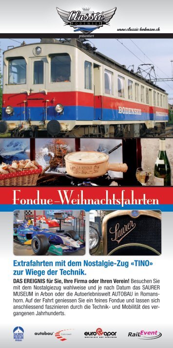 Fondue-Weihnachtsfahrten - Classic Bodensee