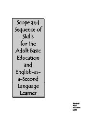 Scope and Sequence PDF format - Marshall Adult Education