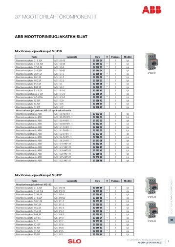 37 MOOTTORIlÃ¤hTÃ¶kOMpOnenTIT - SLO