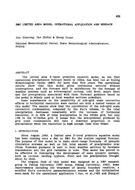 East Asia and Western Pacific METEOROLOGY AND CLIMATE