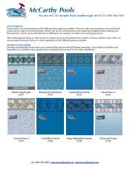 Vinyl Liner Patterns 2013 - McCarthy Pools