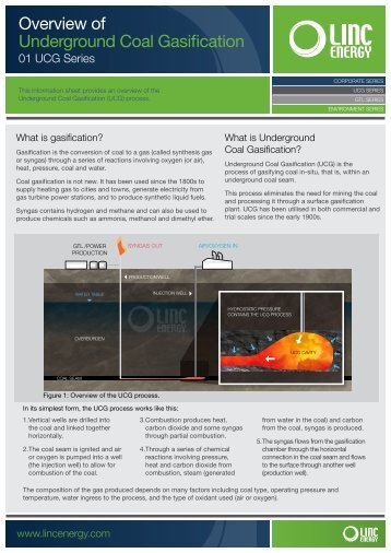 Overview of Underground Coal Gasification - Linc Energy