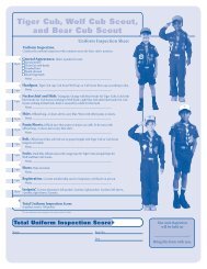 Cub Scout Uniform Inspection Sheet - Boy Scouts of America