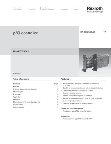 p/Q controller - Bosch Rexroth