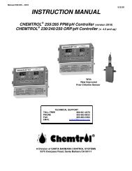 Chemtrol 255 Manual - Texas Aquatic Supply