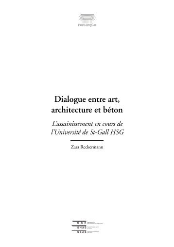 Dialogue entre art, architecture et bÃ©ton L'assainissement en cours ...