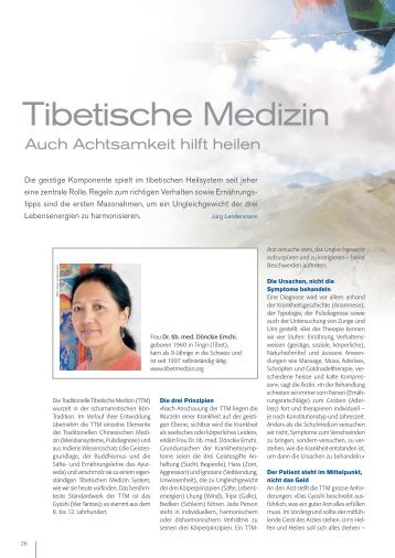 Auch Achtsamkeit hilft heilen - Traditionelle Tibetische Medizin