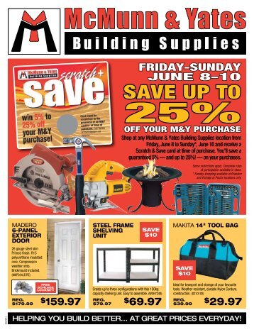 SAVE UP TO - McMunn and Yates Do-It Center