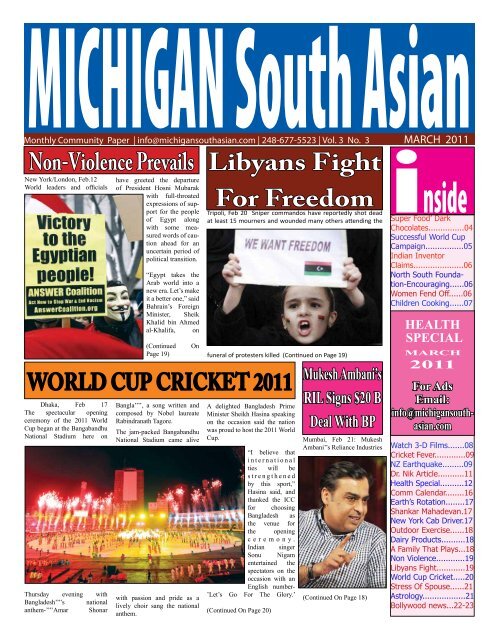 Mar 2011 - Michigan South Asian