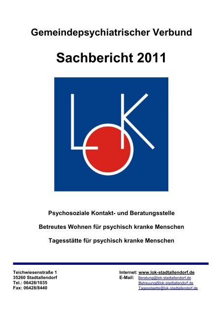 Vorwort zum Sachbericht 2012-03-15 - LOK Stadtallendorf