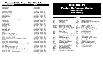 IEEE 802.11 Pocket Reference Guide