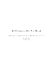ISIDA Fragmentor2011 - User Manual - Laboratoire d'Infochimie