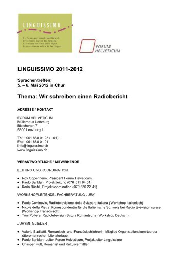 Sprachentreffen - Linguissimo