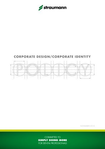 corporate design / corporate identity policy - Straumann