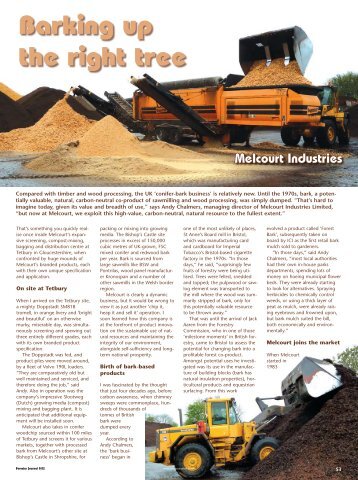 Melcourt Industries - Forestry Journal