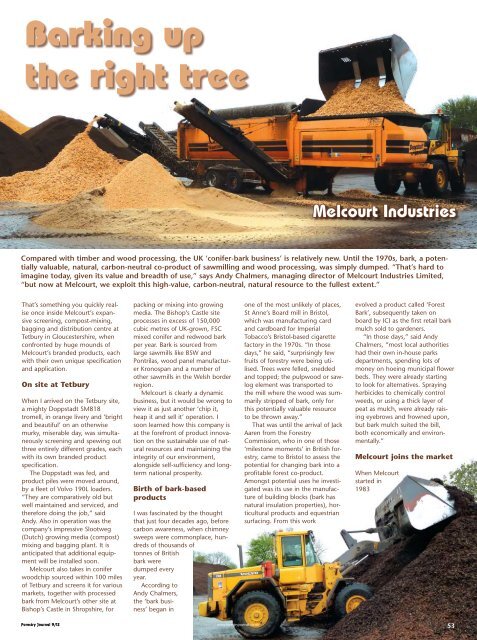 Melcourt Industries - Forestry Journal