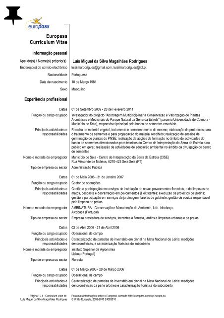 Curriculum Vitae Esac