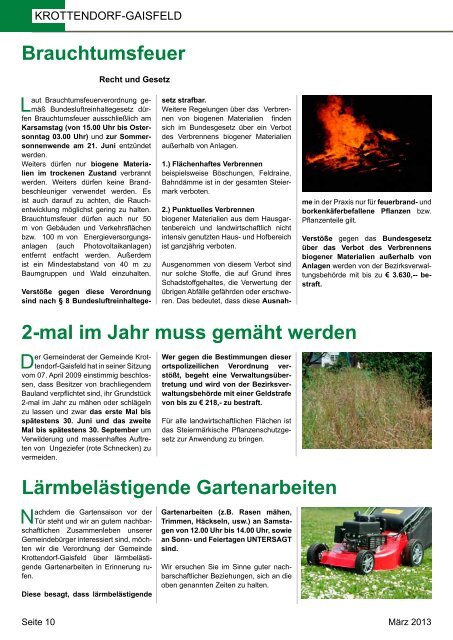 Gemeindezeitung März 2013 - Gemeinde Krottendorf-Gaisfeld