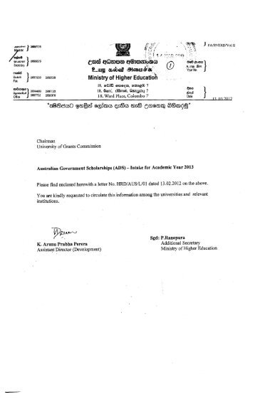information.pdf - University Grants Commission - Sri Lanka