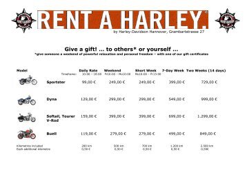 price list - Harley Davidson