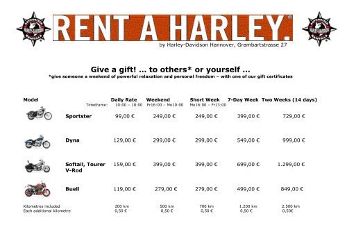 harley davidson price list