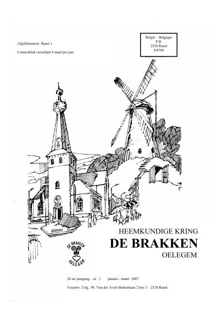 Contactblad nr 1 2007 - De Brakken Oelegem
