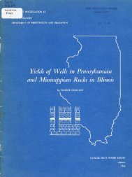 Yields of wells in Pennsylvanian and Mississippian rocks in Illinois.