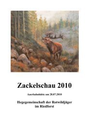 Zackelschau 2010 - Rotwild-riedforst.de