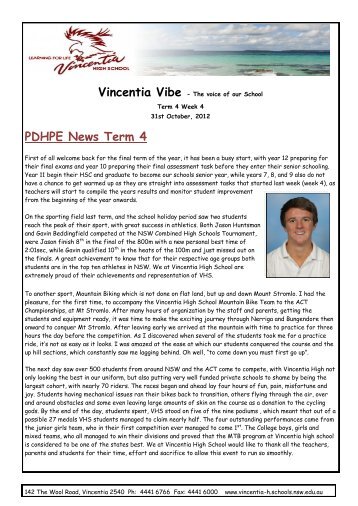 13 8th November 2012 Week 46 [pdf, 2 MB] - Vincentia High School