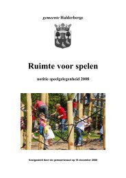 Ruimte voor spelen - Gemeente Halderberge