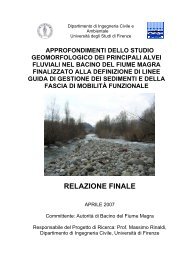 RELAZIONE FINALE - AutoritÃ  di Bacino del Fiume Magra