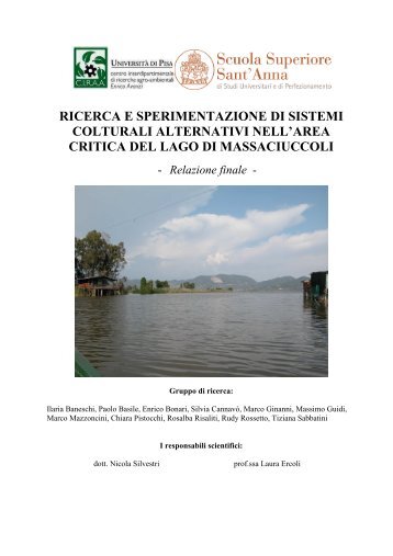 Relazione finale completa - Parco Regionale Migliarino - San ...