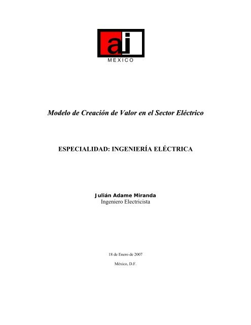 Modelo de CreaciÃ³n de Valor en el Sector ElÃ©ctrico - Academia de ...