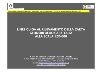 linee guida al rilevamento della carta geomorfologica d'italia alla ...