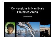 Concessions in Namibia's Protected Areas by Andy Thompson