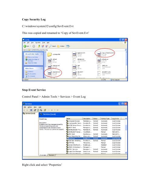 Analysis and Evaluation of the Windows Event Log - Bill Buchanan