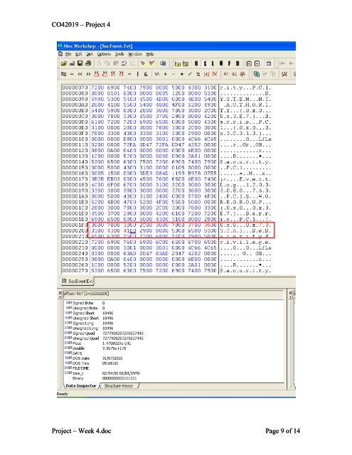 Analysis and Evaluation of the Windows Event Log - Bill Buchanan