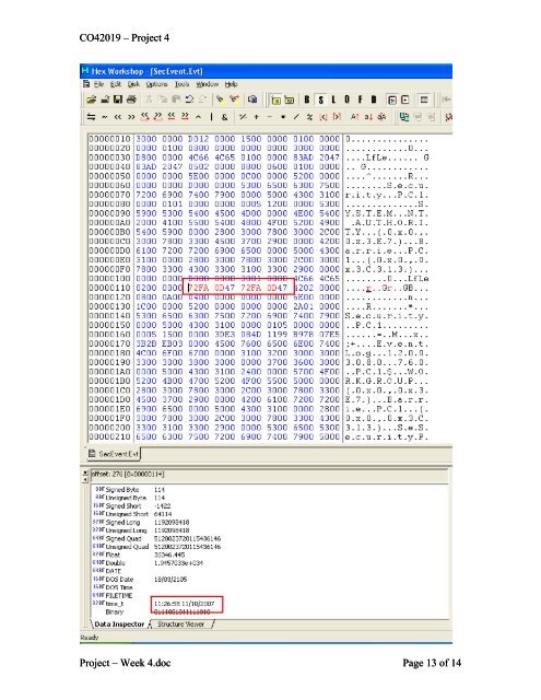 Analysis and Evaluation of the Windows Event Log - Bill Buchanan