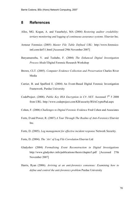 Analysis and Evaluation of the Windows Event Log - Bill Buchanan