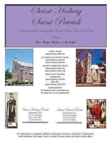 March 3, 2013 THIRD SUNDAY OF LENT - Saint Hedwig Church ...