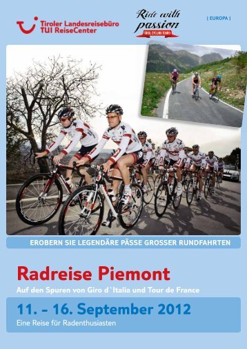 Radreise Piemont