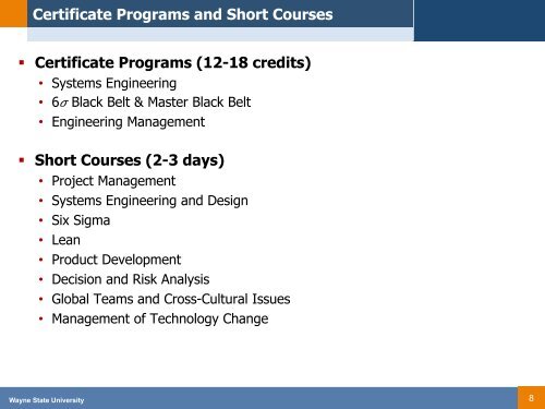 April 2012 Report - College of Engineering - Wayne State University