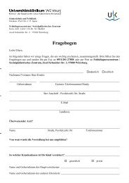 Fragebogen - Kinderklinik