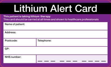 Lithium Alert Card