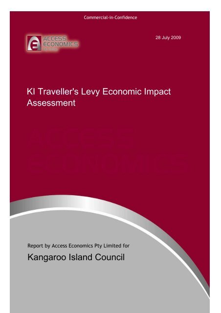 KI Traveller's Levy Economic Impact Assessment - Kangaroo Island ...