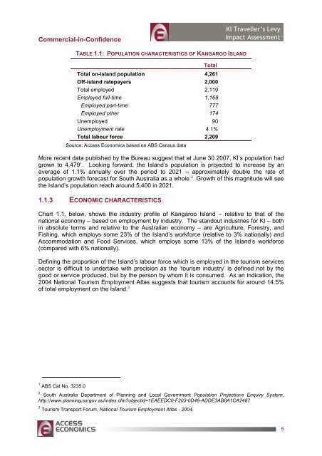 KI Traveller's Levy Economic Impact Assessment - Kangaroo Island ...