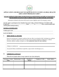 GHE Participants Application and Release Form - College of Dental ...