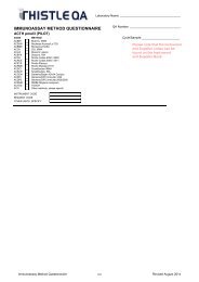 Immunoassay MQ - Thistle QA