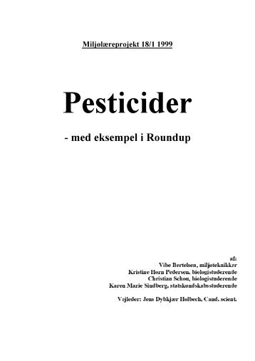 Pesticider -med eksempel i Roundup - Centre for Environmental ...